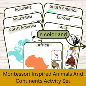 Montessori Continents and Animals Activity