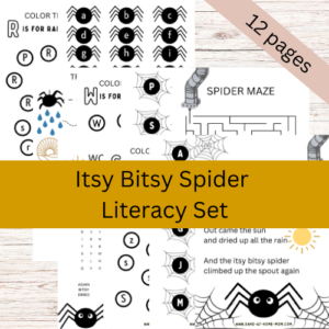 Itsy Bitsy Spider Literacy Set