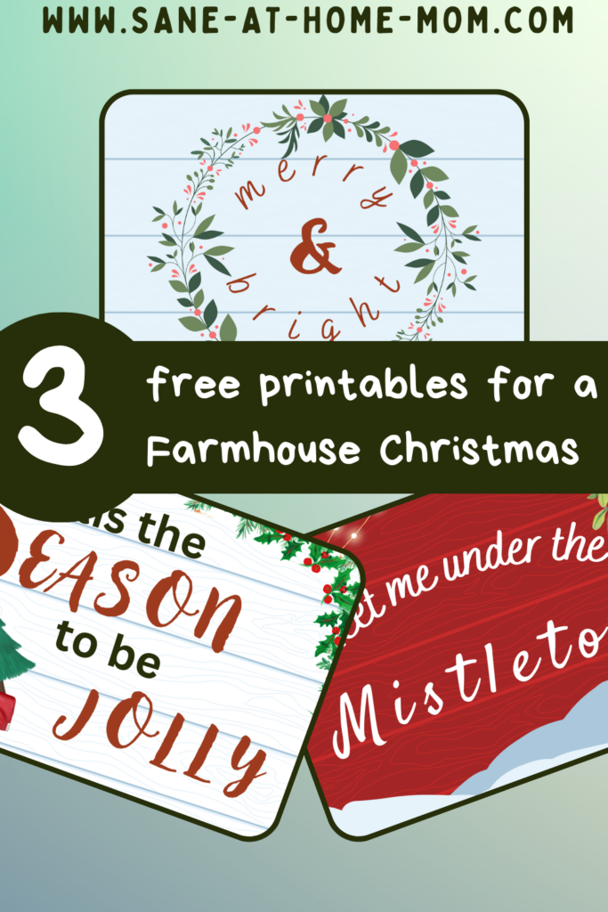 Charming farmhouse printables for your Christmas decor