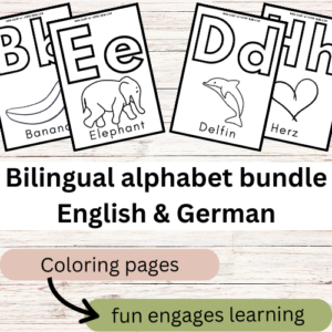 Bilingual alphabet bundle “English and German” (Learning Languages)