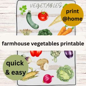 Farmhouse Vegetables Printable