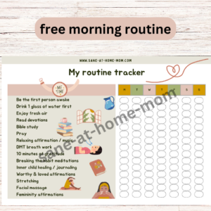 FREE Morning routine tracker