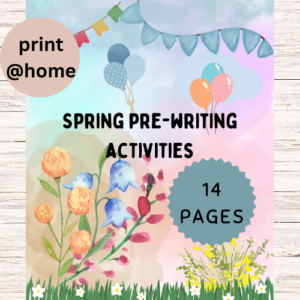 Spring Pre-Writing Workbook for Preschoolers