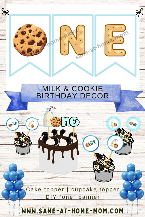 DIY milk and cookie birthday party decor - Image 4