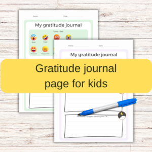 Gratitude Journal Page For Kids