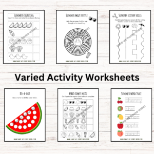 Summer Activity Book for Preschool & Early Learners