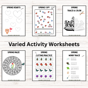 Spring Fine Motor and Pre-Writing Activity Book for Preschoolers