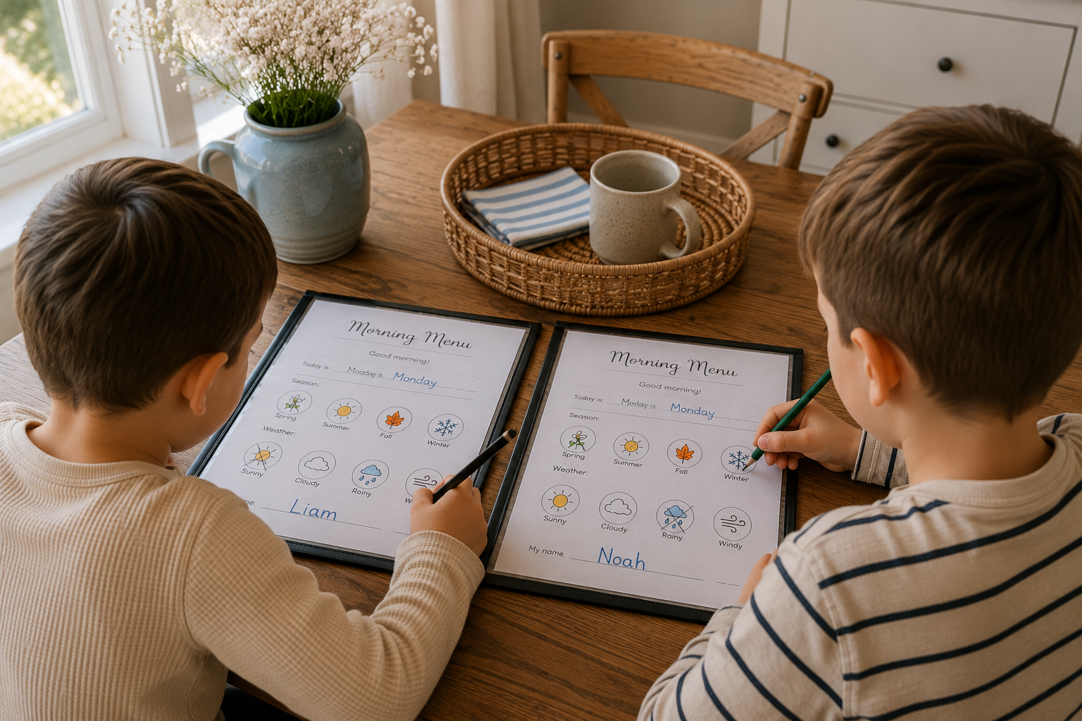 You are currently viewing A Simple Morning Menu for Little Children + Free Printable