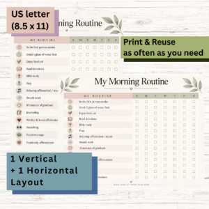 Christian Morning Routine Printable for Moms